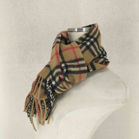 バーバリーズ BURBERRYS CASHMERE100% ノヴァチェック カシミヤマフラー レディース