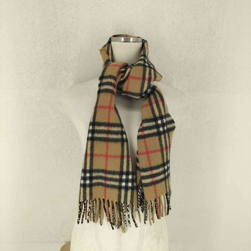 バーバリーズ BURBERRYS CASHMERE100% ノヴァチェック カシミヤマフラー レディース