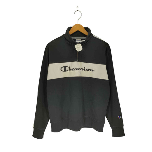 チャンピオン Champion 袖ロゴテープラインハーフジップスウェット メンズ L