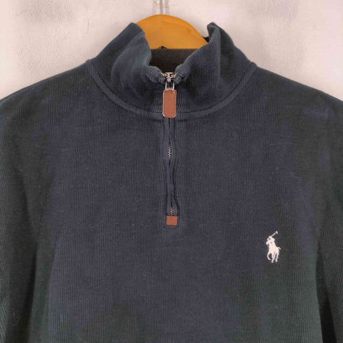 ポロバイラルフローレン Polo by RALPH LAUREN コットン ワンポイント刺繍 ハーフジップスウェット メンズ JPN:M