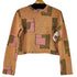 ザラ ZARA 総柄クロップドニットトップス レディース import:S