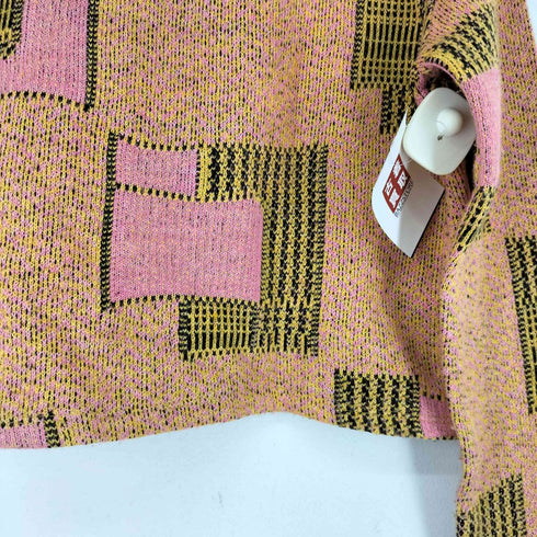 ザラ ZARA 総柄クロップドニットトップス レディース import:S