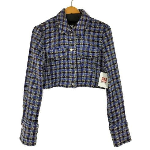 ザラ ZARA ツイードクロップドジャケット レディース import:S