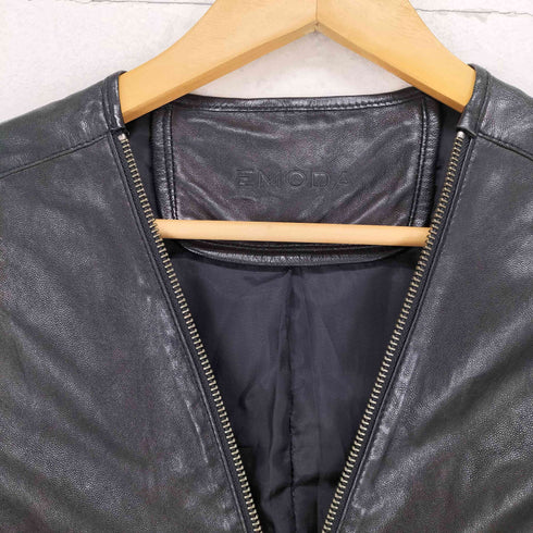 エモダ EMODA sheepskin シングルレザーブルゾン レディース JPN:2