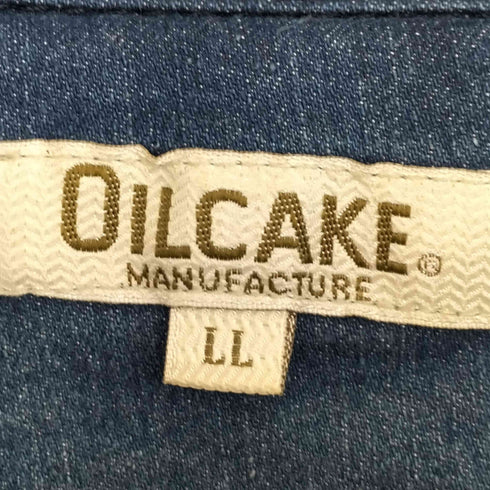 OILCAKE リブ切替 インディゴ デニムジップブルゾン メンズ LL