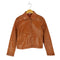 ミッシェルクラン MICHEL KLEIN MK Colection pigskin レザー比翼ブルゾン レディース JPN:38