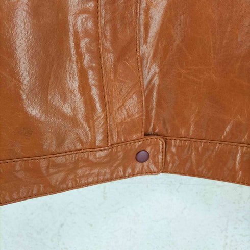 ミッシェルクラン MICHEL KLEIN MK Colection pigskin レザー比翼ブルゾン レディース JPN:38
