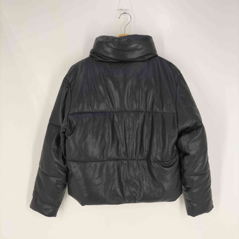 アバクロンビーアンドフィッチ Abercrombie & Fitch ヴィーガンレザー ショートパファー レディース import:M