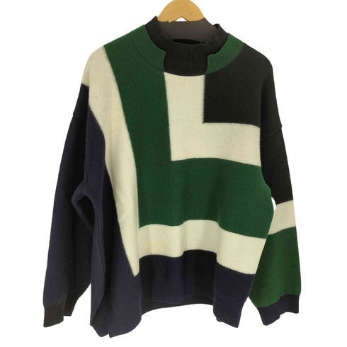 クルニ CULLNI 22AW 別注 カラーブロックタートルニット メンズ JPN:2