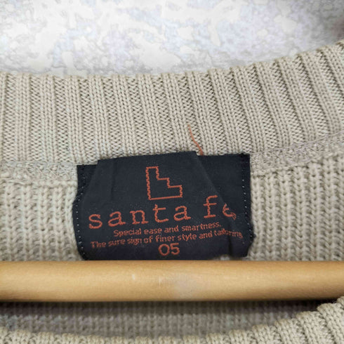 サンタフェ santa fe 両面刺繍クルーネックニット委 メンズ