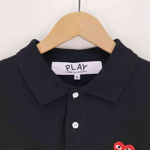 プレイコムデギャルソン PLAY COMME des GARCONS AD2025 25SS Polo Shirt With Red Emblem 綿鹿ノ子 ハートエンブレム S/S ポロシャツ メンズ JPN:XL