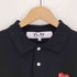 プレイコムデギャルソン PLAY COMME des GARCONS AD2025 25SS Polo Shirt With Red Emblem 綿鹿ノ子 ハートエンブレム S/S ポロシャツ メンズ JPN:XL