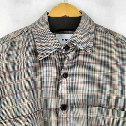 S SY ボックス L/S チェック シャツ メンズ