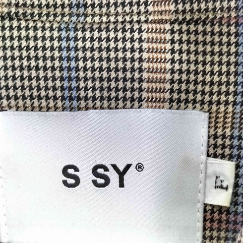 S SY ボックス L/S チェック シャツ メンズ