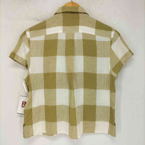 マーガレットハウエル MARGARET HOWELL クロップドリネンシャツ ギンガムチェック レディース JPN:2