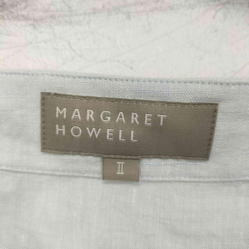 マーガレットハウエル MARGARET HOWELL ボートネックリネンシャツ レディース JPN:2