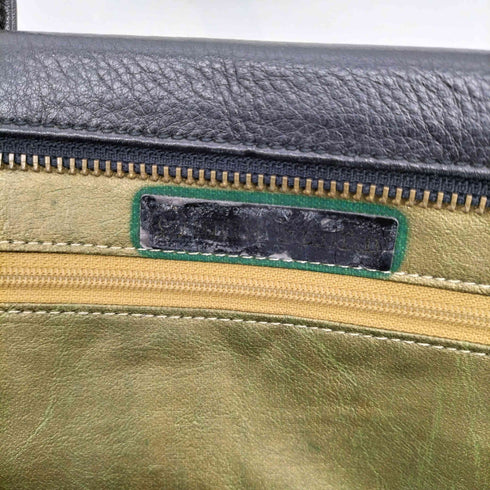 ミラショーン mila schon エンボス ロゴ 刻印 レザー ハンドバッグ レディース