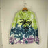 ステューシー Stussy 90-00s タイダイ柄両面プリントプルオーバーパーカー メンズ L