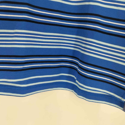 ブルックスブラザーズ BROOKS BROTHERS SLIM FIT ロゴ刺繍 ボーダー ポロシャツ メンズ import:M