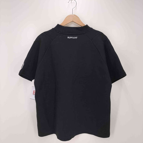 RUFFLOG バックロゴ刺繍 モックネック Tシャツ メンズ