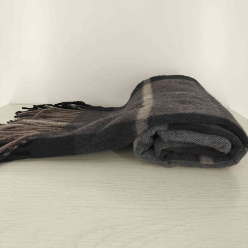 フェアファクス FAIRFAX チェック柄 フリンジ カシミヤ100% マフラー レディース