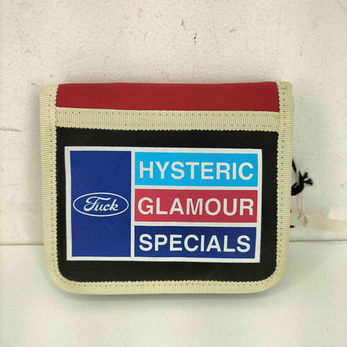 ヒステリックグラマー HYSTERIC GLAMOUR ラウンドジップ 総柄 二つ折り財布 メンズ