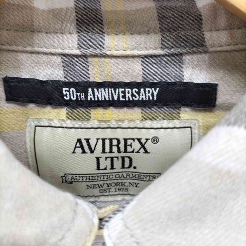 アヴィレックス AVIREX 24AW FADE CHECK SHIRT USAFA フェイド チェック シャツ メンズ import:L