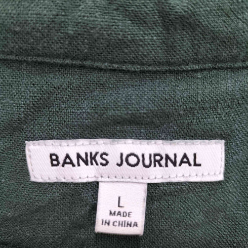 バンクスジャーナル BANKS JOURNAL リネン混 レーヨンオープンカラーシャツ メンズ L