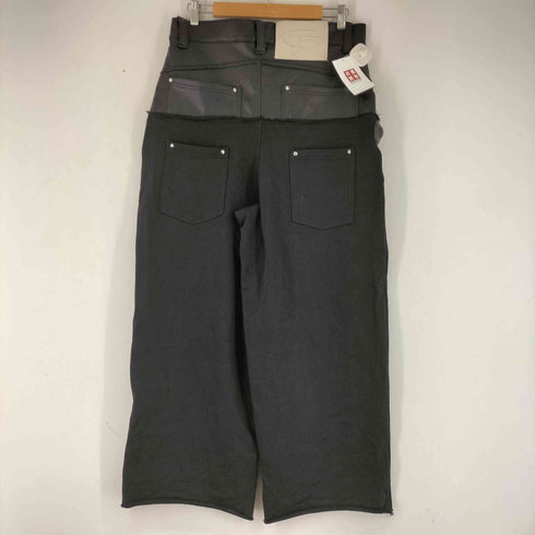 BLISH レタリング ビジュー加工 切り替え スウェット ワイドパンツ メンズ