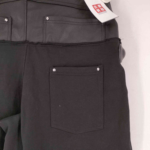 BLISH レタリング ビジュー加工 切り替え スウェット ワイドパンツ メンズ