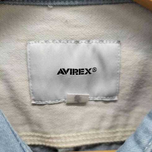 アヴィレックス AVIREX BASIC LIGHT DENIM L/S SHIRT ベーシック ライト デニム 長袖 シャツ メンズ import:M