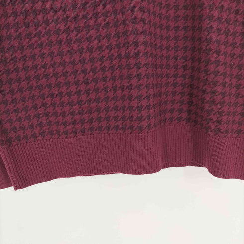 バーバリーブラックレーベル BURBERRY BLACK LABEL ラムウール 千鳥格子 プルオーバーニット メンズ JPN:3