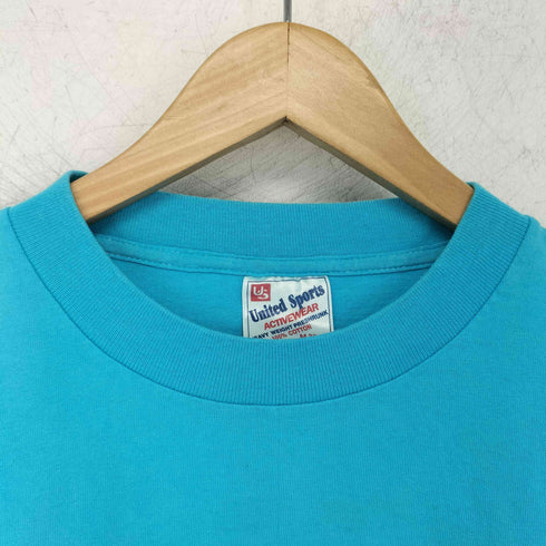 ユナイテッドスポーツ UNITED SPORTS 90-00s USA製 バンドロゴプリント クルーネック カットソー メンズ import:M
