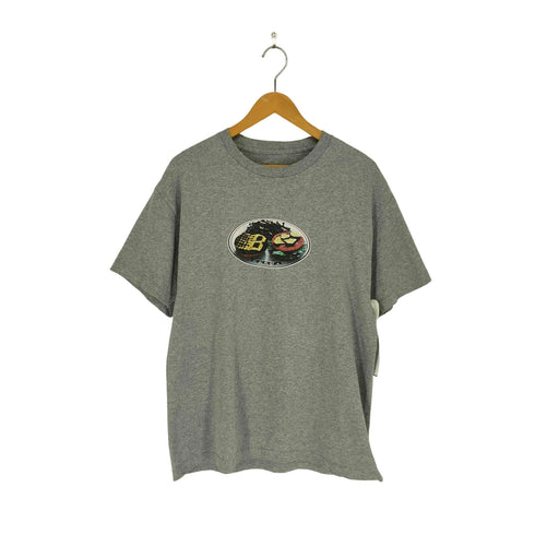 ブロンズ BRONZE フロントプリントクルーネックTシャツ メンズ L