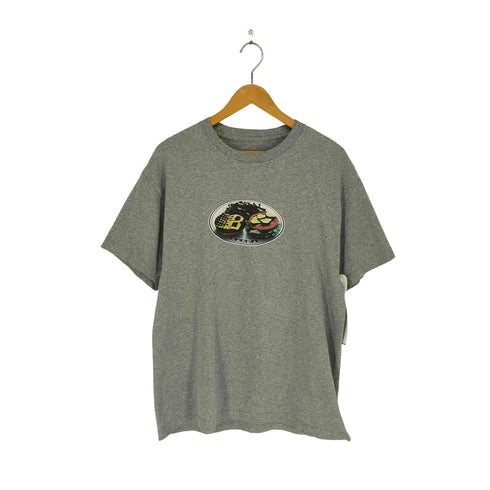 ブロンズ BRONZE フロントプリントクルーネックTシャツ メンズ L