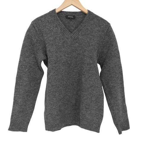アーペーセー A.P.C. フランス製 ウール100 Vネック セーター メンズ import:S