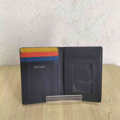 ポールスミス Paul Smith マルチカラーステッチレザーカードケース メンズ