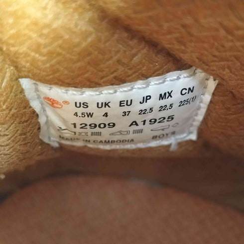 ティンバーランド Timberland JUNIOR 6INCH PREMIUM WATERPROOF BOOTS 6インチ プレミアム イエロー レディース JPN:22.5