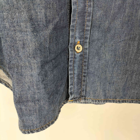 ゲスジーンズ GUESS JEANS ロゴ刺繍デニムシャンブレーシャツ メンズ import:M