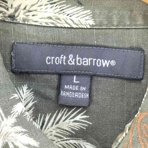 クラフトアンドバロー Croft&Barrow S/S アロハシャツ メンズ import:L