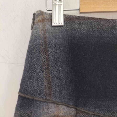 ブルネロ クチネリ Brunello Cucinelli イタリア製 シャドーチェック ウールスカート レディース FR:38-40