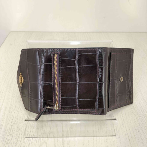 コーチ COACH クロコ型押し 二つ折り財布 レディース