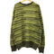 サルヴァトーレフェラガモ Salvatore Ferragamo ボーダー柄 モヘアウール混 クルーネックニット メンズ import:XL