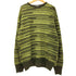 サルヴァトーレフェラガモ Salvatore Ferragamo ボーダー柄 モヘアウール混 クルーネックニット メンズ import:XL