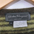 サルヴァトーレフェラガモ Salvatore Ferragamo ボーダー柄 モヘアウール混 クルーネックニット メンズ import:XL