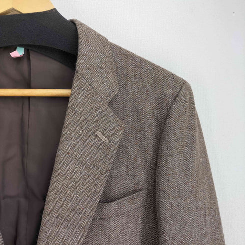 ダーバン DURBAN MODULAR ヘリンボーンくるみボタンテーラードジャケット メンズ