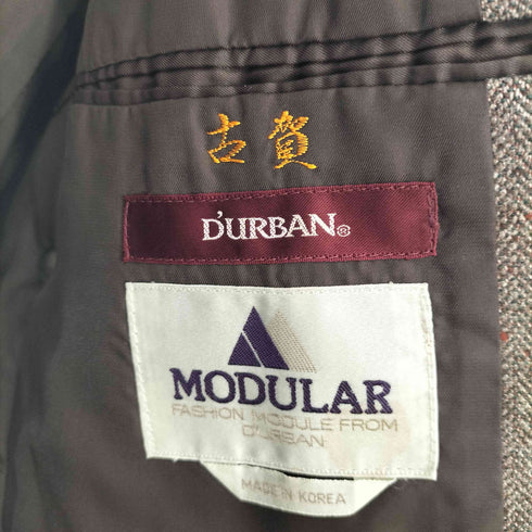 ダーバン DURBAN MODULAR ヘリンボーンくるみボタンテーラードジャケット メンズ