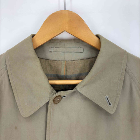 バーバリーズ BURBERRYS 80-90S 英国製 裏地ノバチェック ライナー付き 比翼 バルマカーン ステンカラー コート メンズ