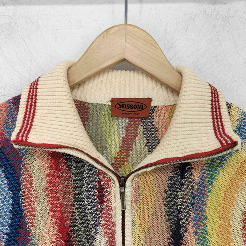ミッソーニ MISSONI リネンレーヨン ドライバーズジャケット レディース 50