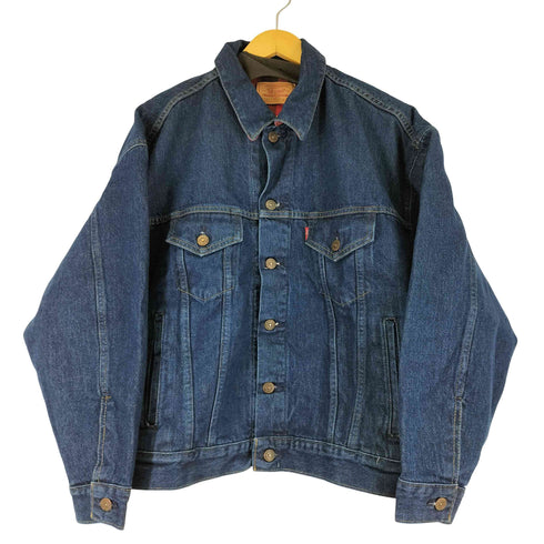 リーバイス Levis 70417 裏地チェック柄 デニムジャケット メンズ JPN:S
